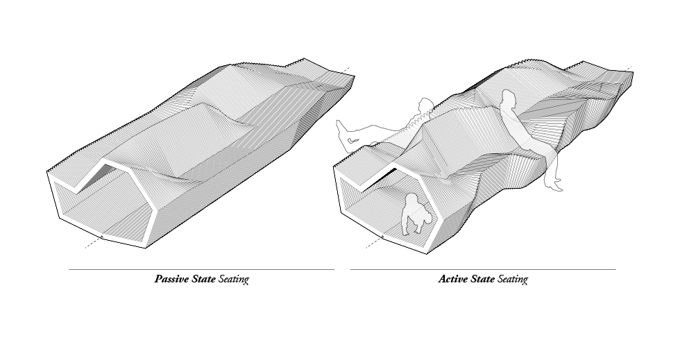 polymorphic bench kinetic installation gizmodo furniture chair sections architecture movable environmental green