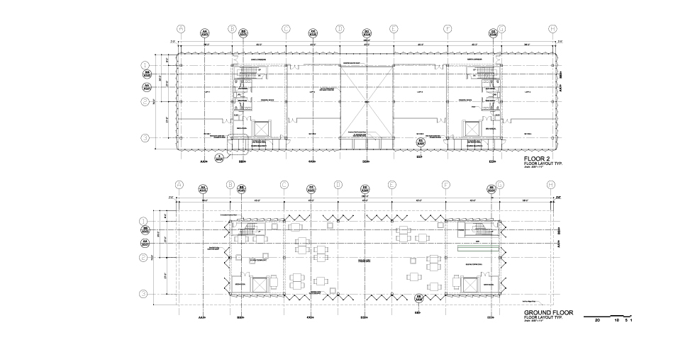 model T industrial light fabrication facility design architecture gantry crane loft office commercial technology strcture